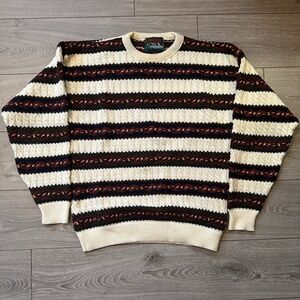 Vintage Lakeland Made in Canada Grandpa Wool Sweater